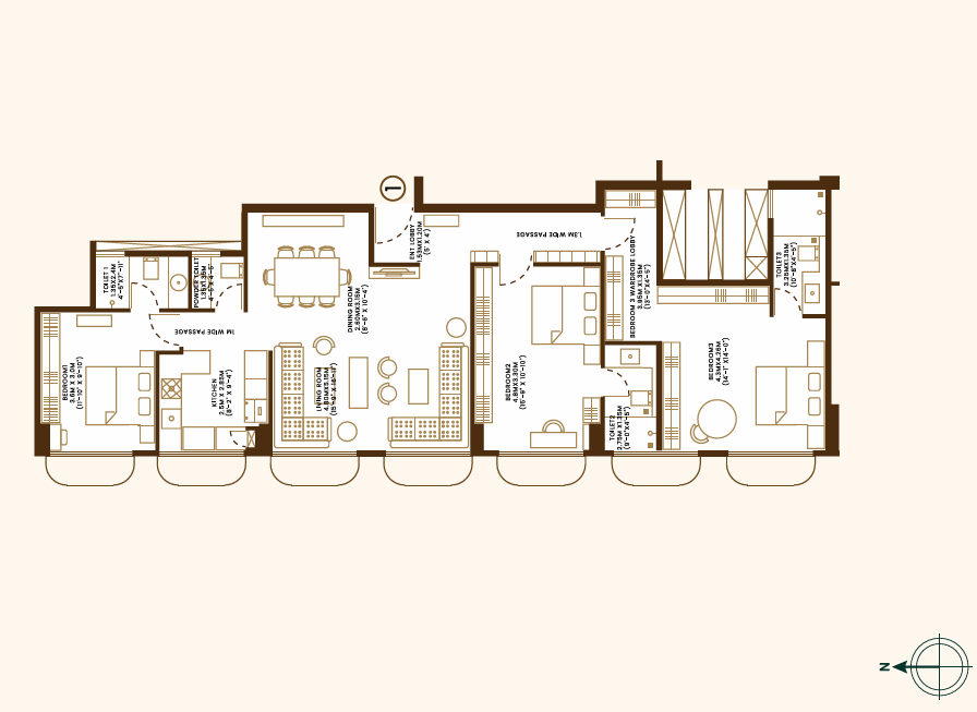 3 BHK Floor Plan